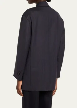 Bottega VenetaSubtle Stripe Double-Breasted Wool Jacket