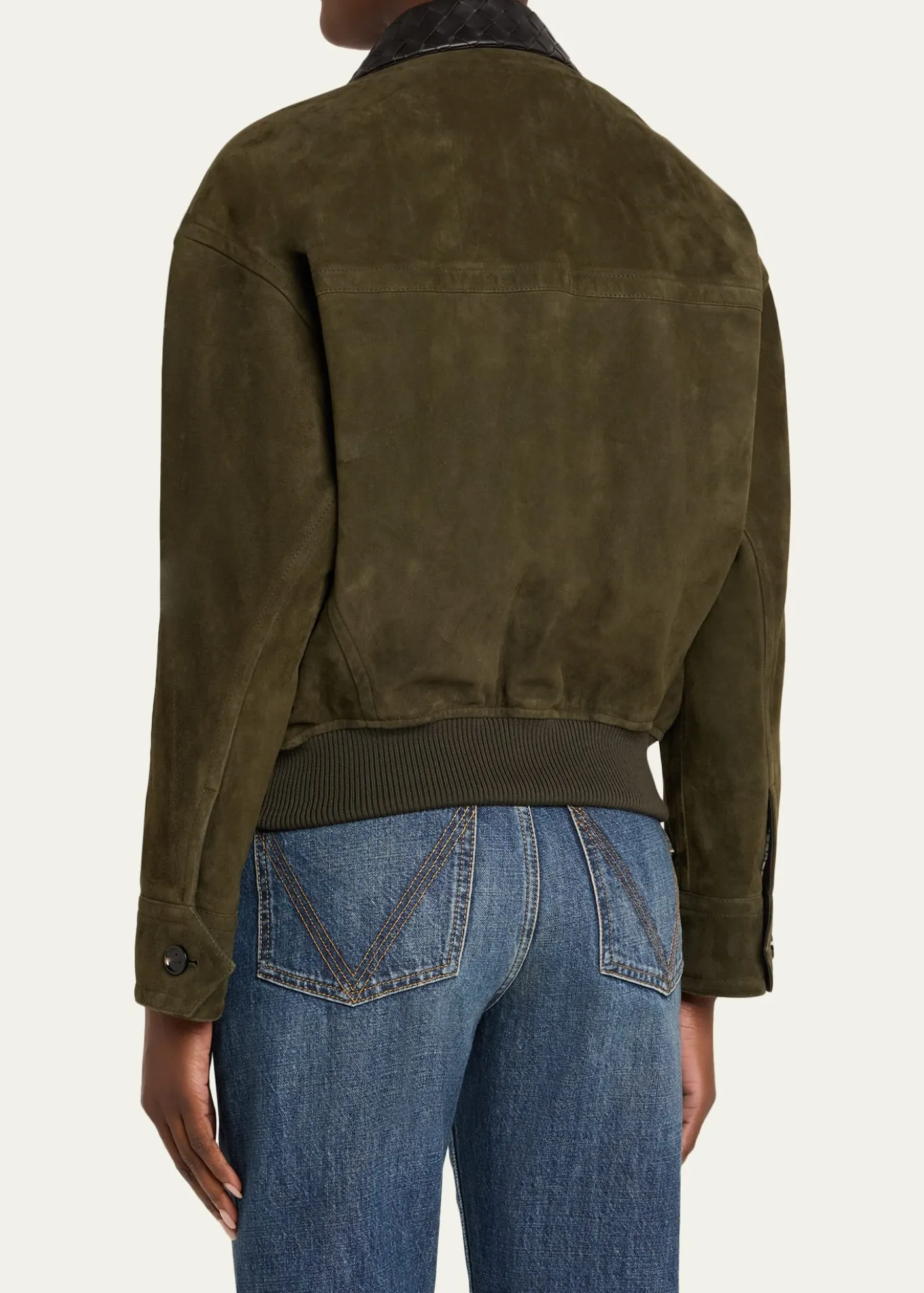 Bottega VenetaSuede Leather Blouson Jacket