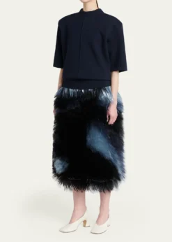 Bottega VenetaTailored Wool Knit Short-Sleeve Sweater