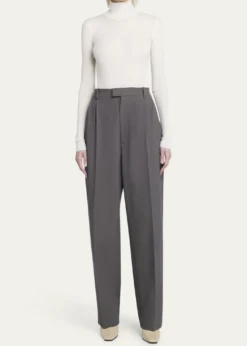 Bottega VenetaTapered Wool Stretch Tricotine Trousers
