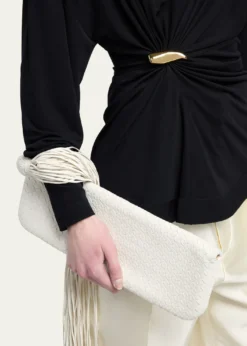 Bottega VenetaTassel Nappa Leather Clutch Bag