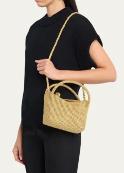 Bottega VenetaTosca Intreccio Leather Mini Top-Handle Bag