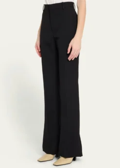 Bottega VenetaWool Twill Flare Trousers