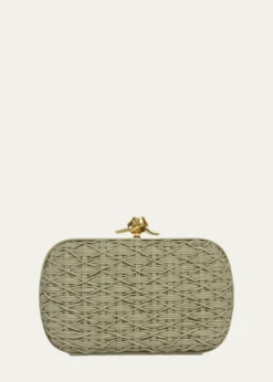 Bottega VenetaWoven Leather Cord Knot Clutch Bag