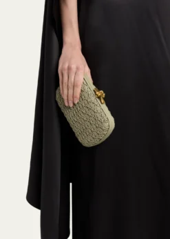 Bottega VenetaWoven Leather Cord Knot Clutch Bag