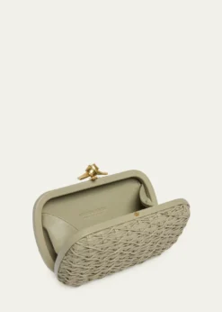 Bottega VenetaWoven Leather Cord Knot Clutch Bag