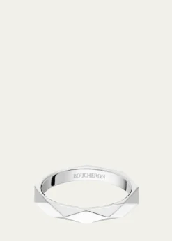 BoucheronFacette Medium Platinum Wedding Band Ring