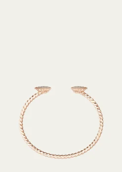Boucheron18K Rose Gold Serpent Boheme Bracelet with Diamonds