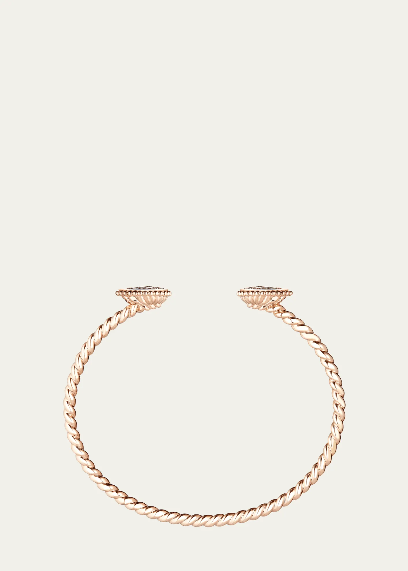 Boucheron18K Rose Gold Serpent Boheme Bracelet with Diamonds