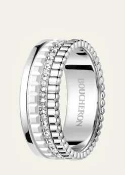 Boucheron18K White Gold Quatre Double White Edition Small Ring