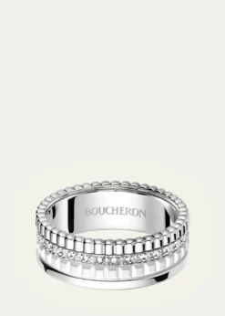 Boucheron18K White Gold Quatre Double White Edition Small Ring