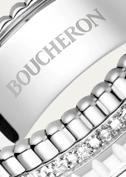 Boucheron18K White Gold Quatre Double White Edition Small Ring