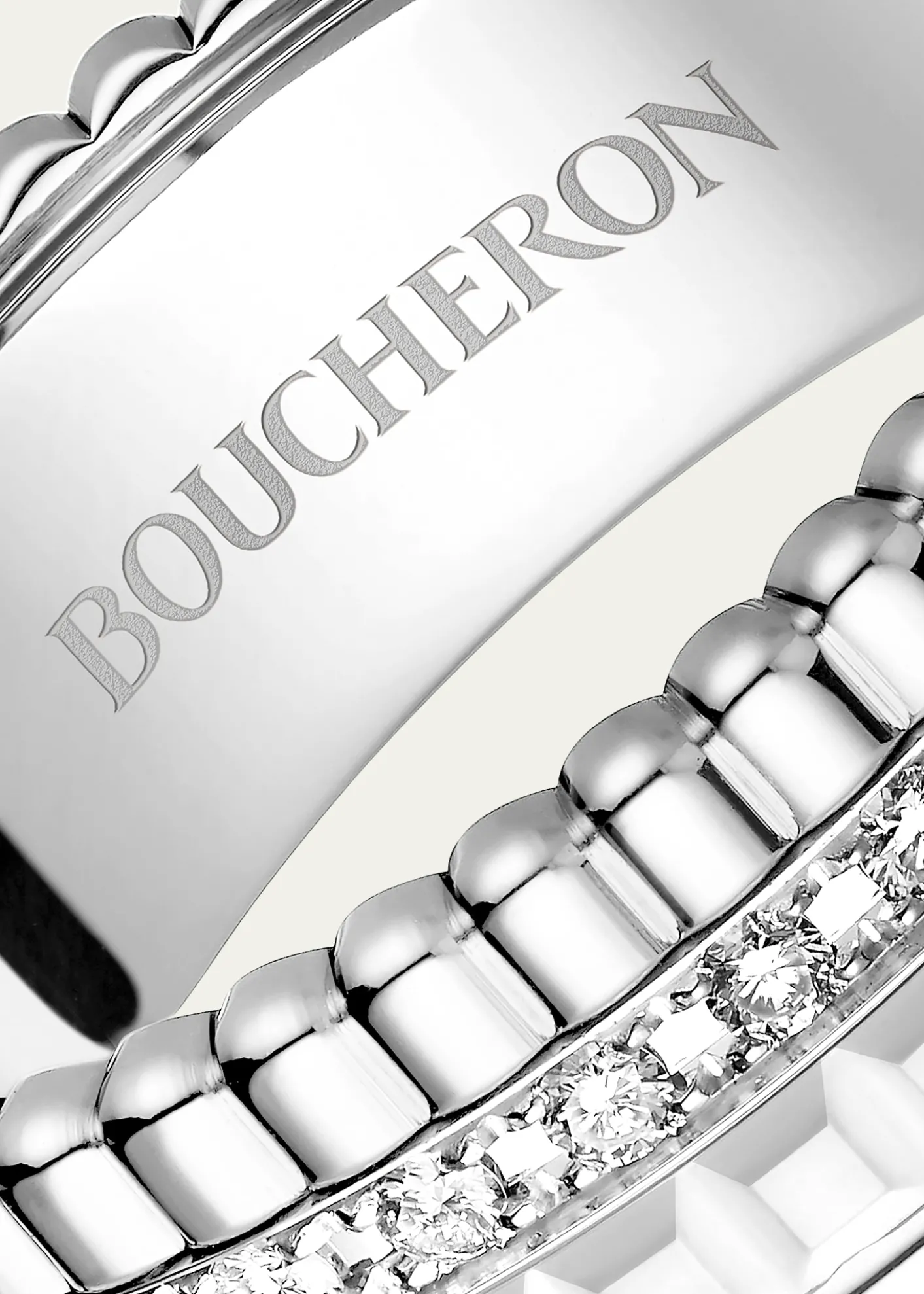 Boucheron18K White Gold Quatre Double White Edition Small Ring