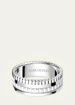 Boucheron18K White Gold Quatre Double White Edition Small Ring