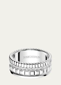 Boucheron18K White Gold Quatre Radiant Edition Ring with Diamonds