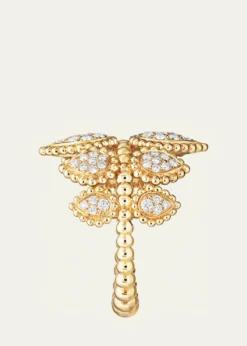 Boucheron18K Yellow Gold Serpent Boheme Motif Ring with Diamonds