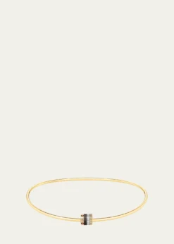 Boucheron Quatre Classique 18K Tricolor Gold Necklace with Brown PVD and Diamonds