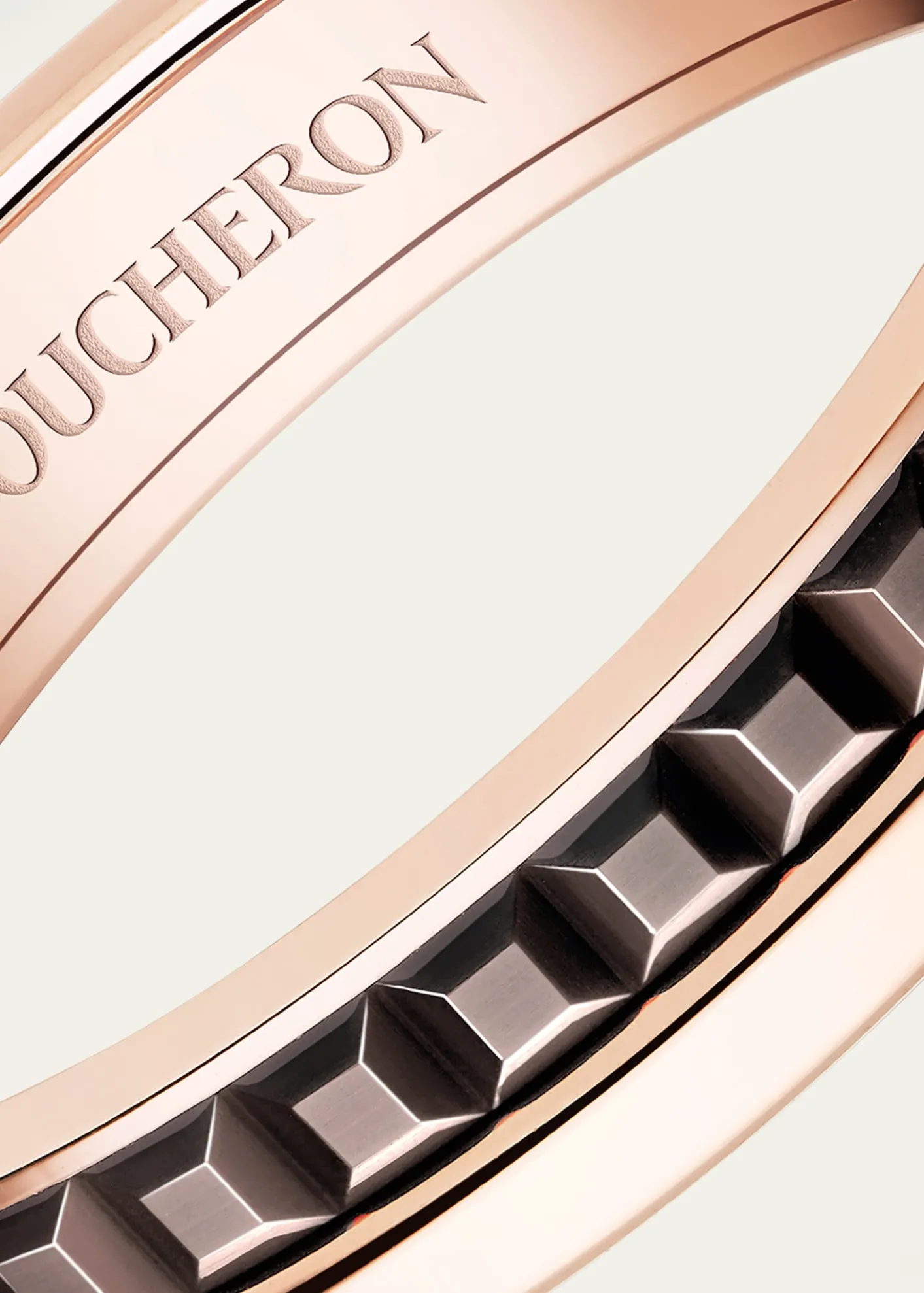 BoucheronQuatre 18K Rose Gold & Brown PVD Band Ring