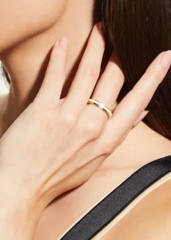 BoucheronQuatre 18K Rose Gold & Ceramic Band Ring