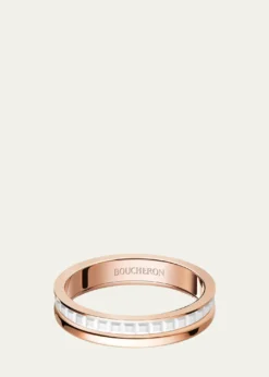 BoucheronQuatre 18K Rose Gold & Ceramic Band Ring