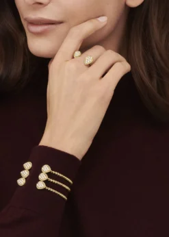 BoucheronSerpent Boheme Diamond 2-Motif Ring in Yellow Gold, Size 53