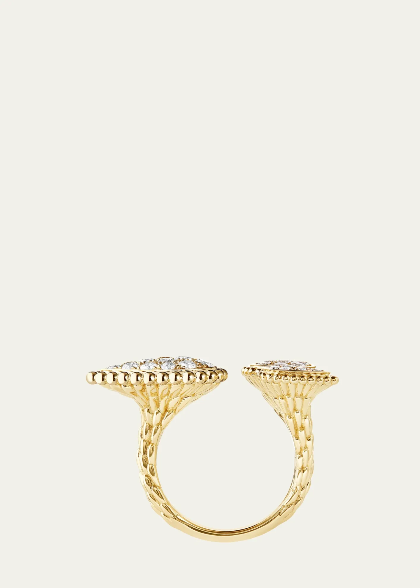 BoucheronYellow Gold Serpent Boheme Diamond 3-Motif Ring