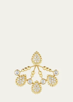 BoucheronYellow Gold Serpent Boheme Stud Earring with Diamond Extra-Small Motif, Single