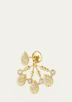 BoucheronYellow Gold Serpent Boheme Stud Earring with Diamond Extra-Small Motif, Single