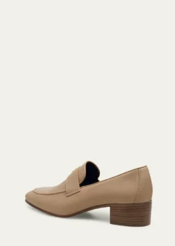 BougeotteCuban Block-Heel Leather Loafers