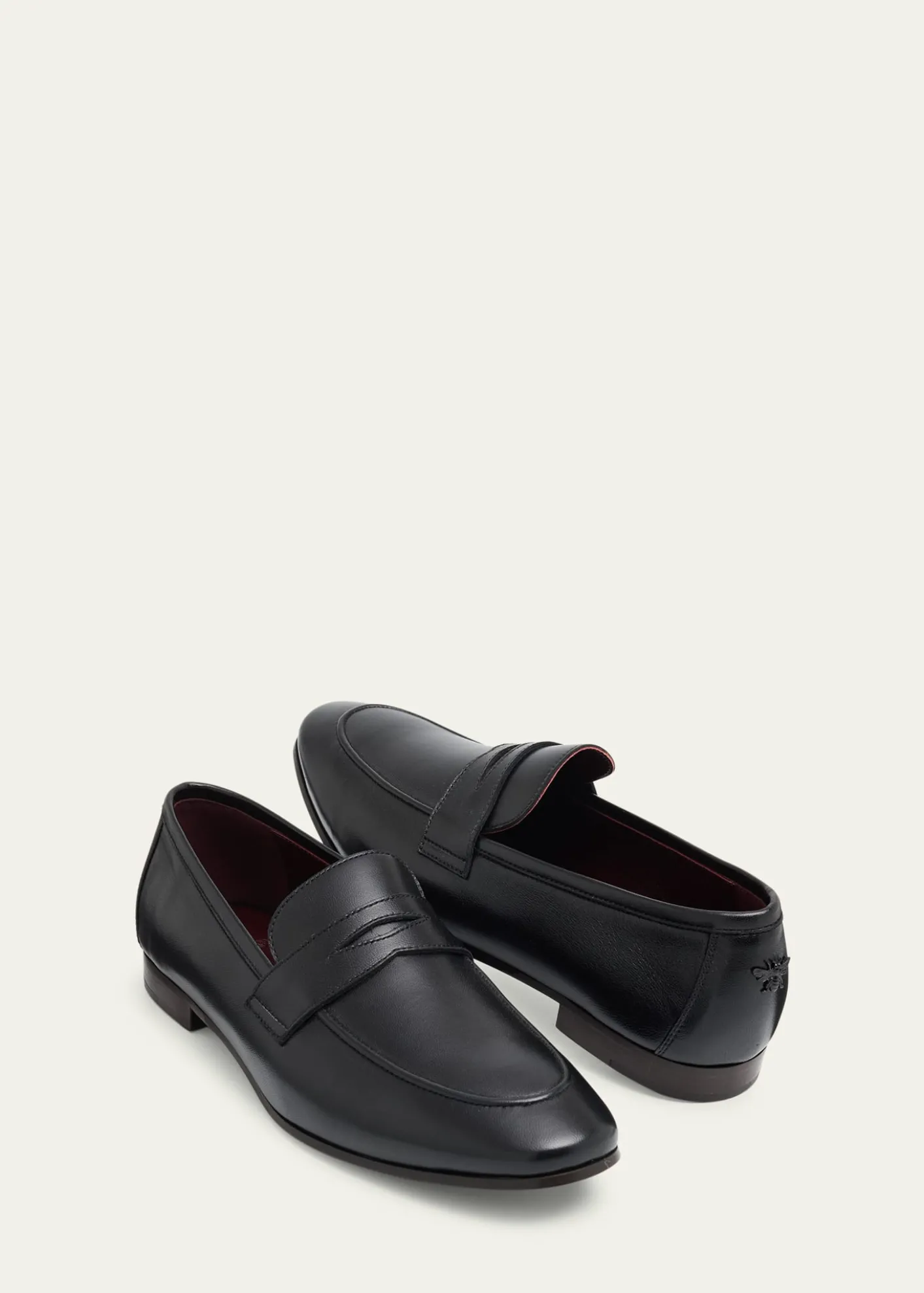 BougeotteFlaneur Leather Flat Penny Loafers