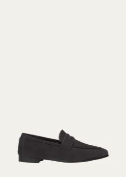 BougeotteFlaneur Suede Shearling Penny Loafers