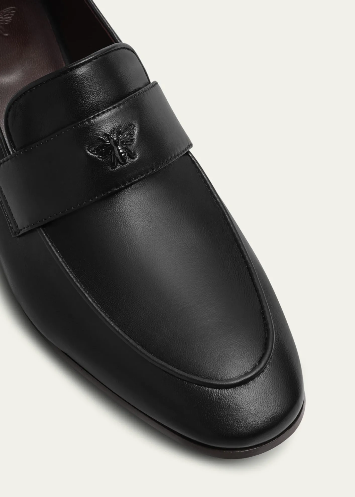 BougeotteLeather Medallion Heeled Loafers
