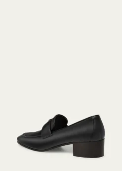 BougeotteLeather Medallion Heeled Loafers
