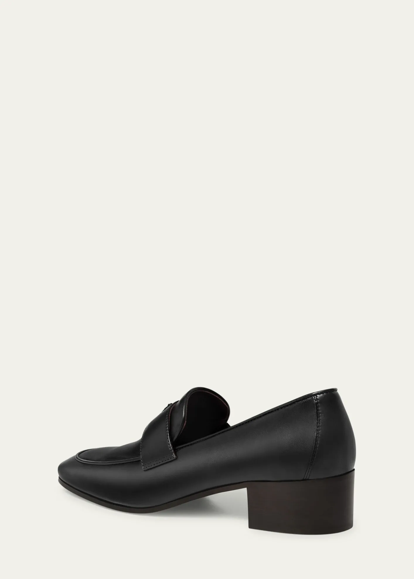 BougeotteLeather Medallion Heeled Loafers