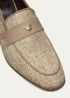 Bougeotte35mm Raffia Block-Heel Loafers