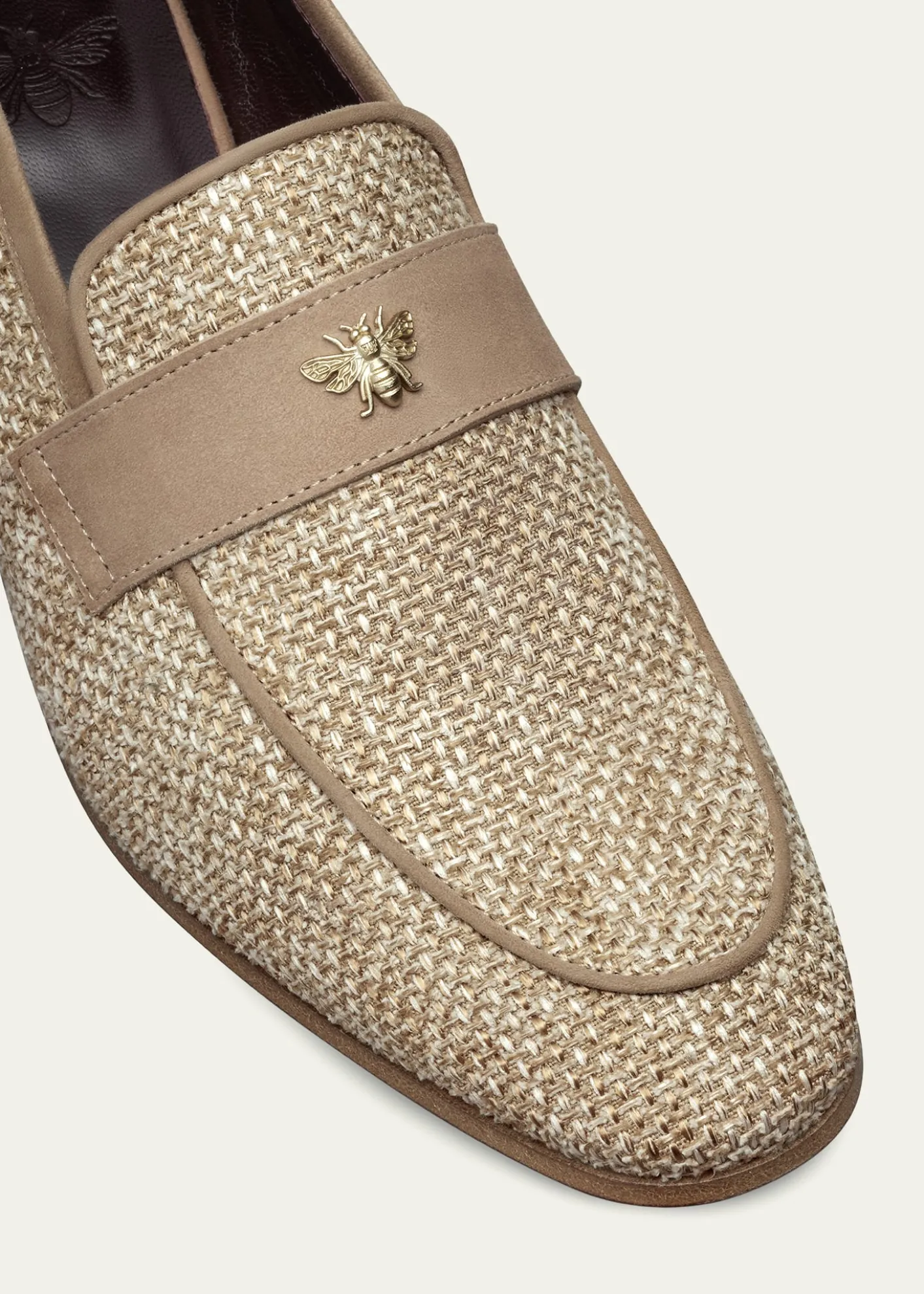 Bougeotte35mm Raffia Block-Heel Loafers