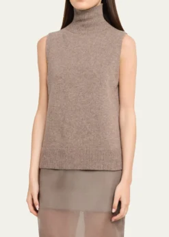 Brandon MaxwellBruno Turtleneck Sleeveless Sweater