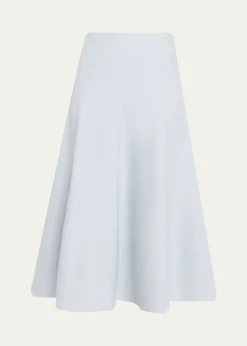 Brandon MaxwellMiller Structured Wool Midi Skirt
