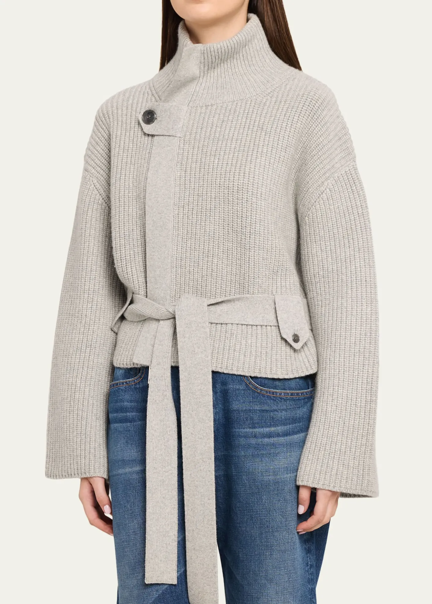 Brandon MaxwellNeal Cashmere Hidden Zip Sweater