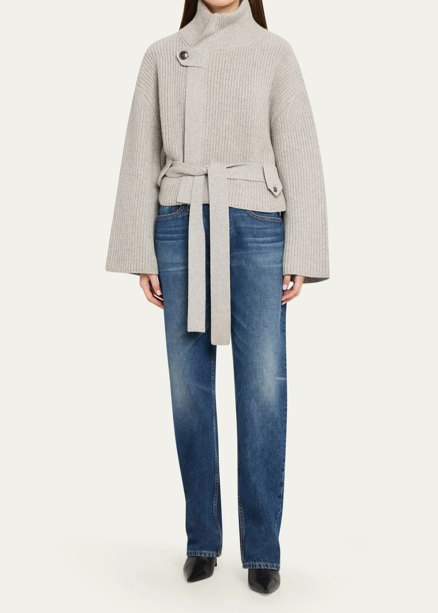 Brandon MaxwellNeal Cashmere Hidden Zip Sweater