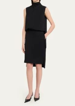 Brandon MaxwellNoa Sleeveless Blouson Dress