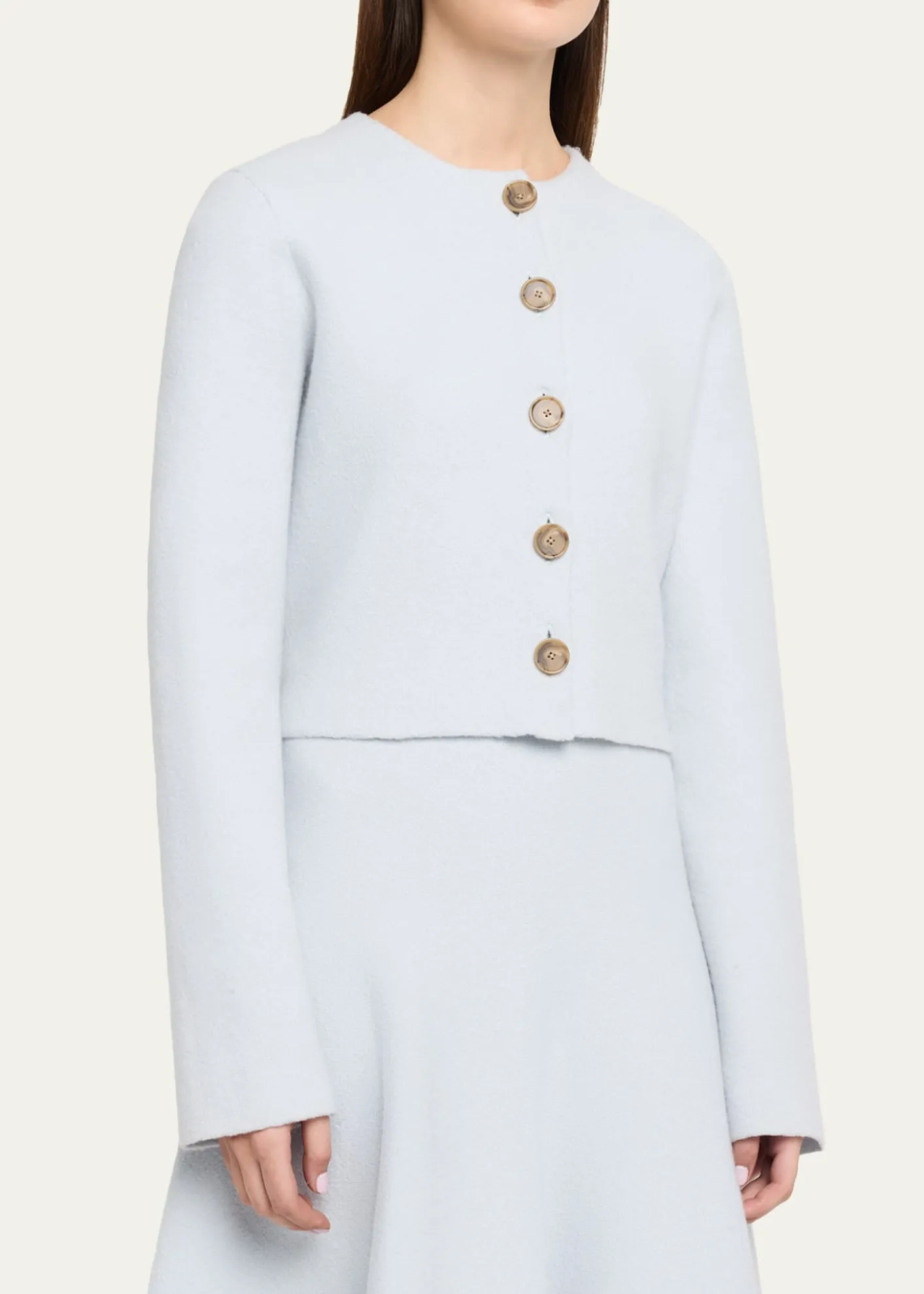Brandon MaxwellRyder Wool Knit Crop Jacket