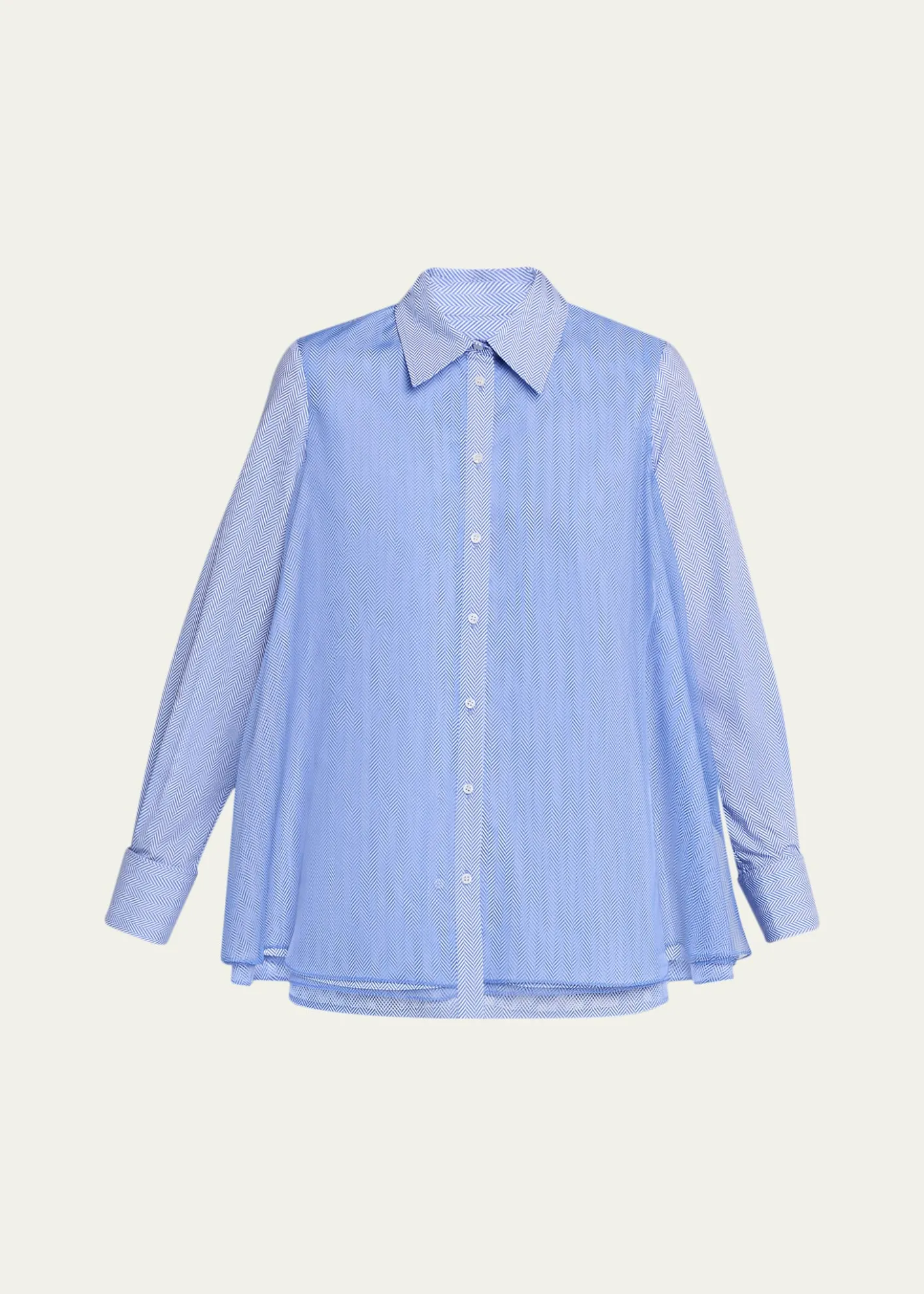 Brandon MaxwellVaughn Frothy Layered Button-Down Shirt