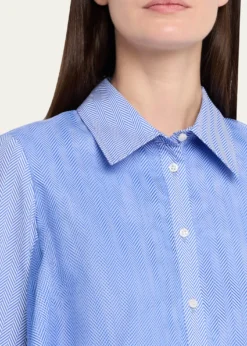 Brandon MaxwellVaughn Frothy Layered Button-Down Shirt