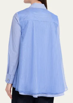 Brandon MaxwellVaughn Frothy Layered Button-Down Shirt
