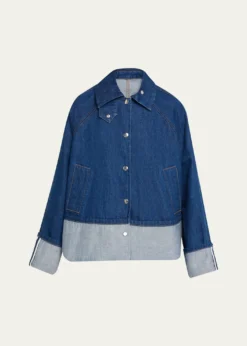 Brandon MaxwellWells Trapeze Denim Jacket