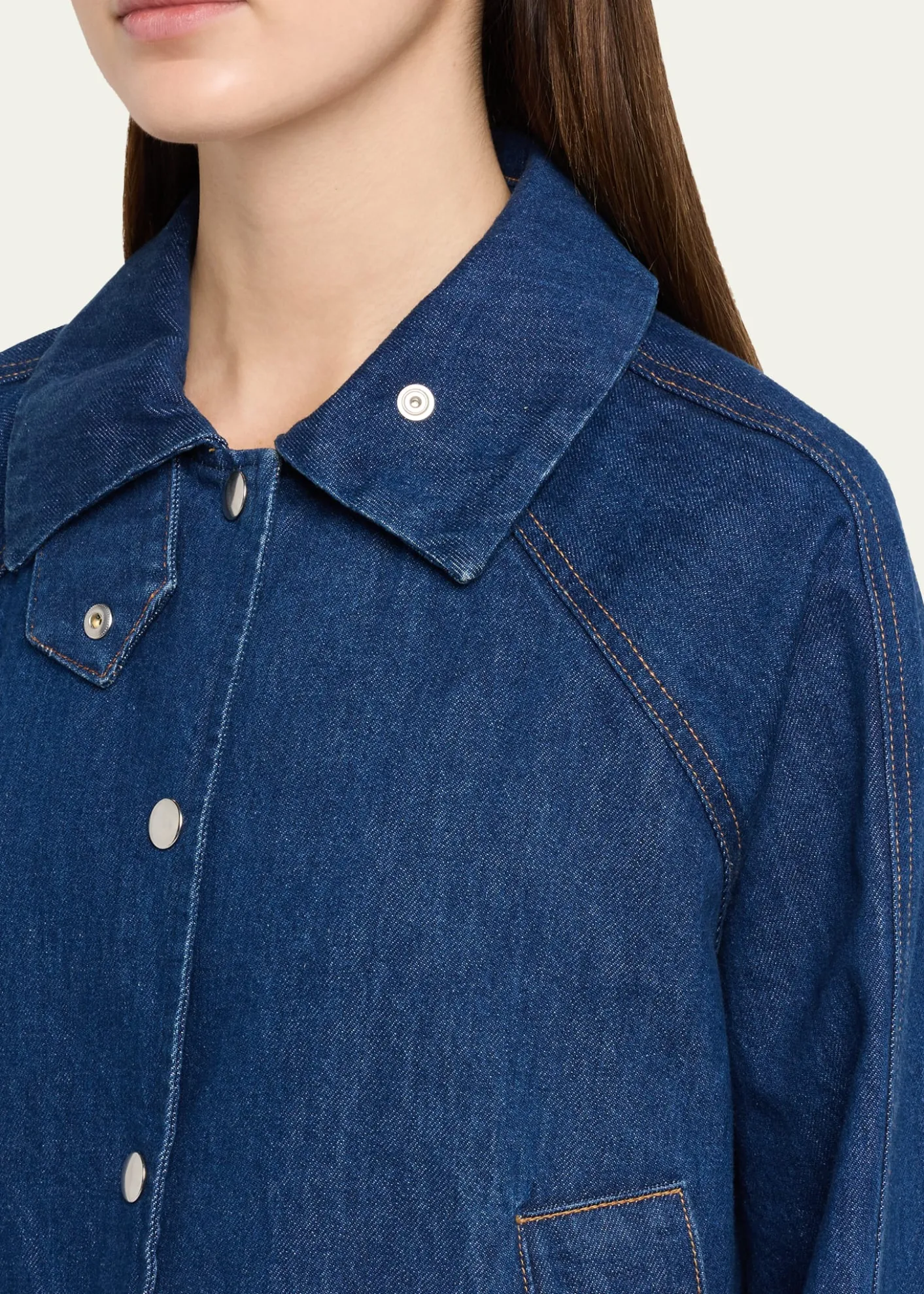 Brandon MaxwellWells Trapeze Denim Jacket
