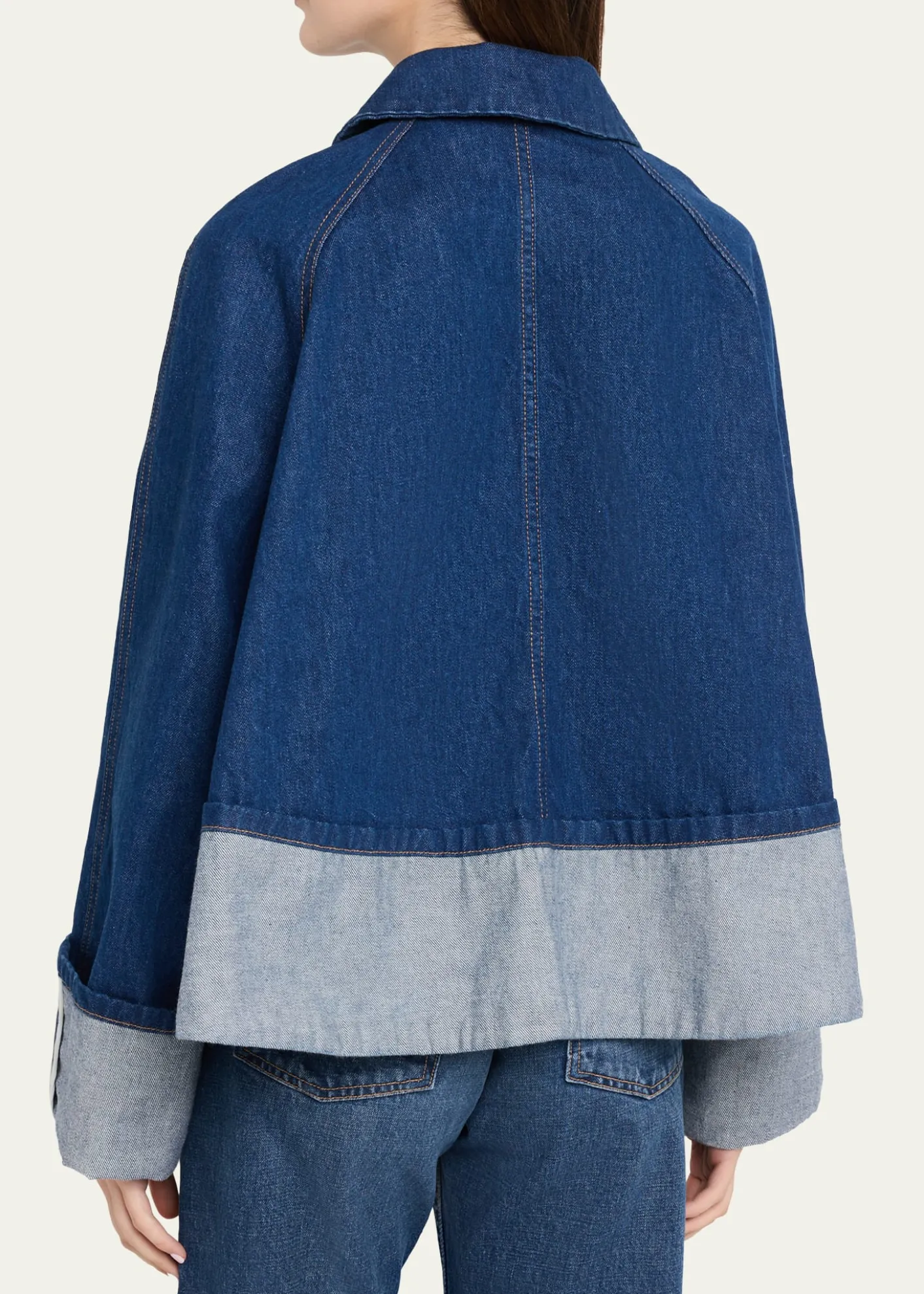Brandon MaxwellWells Trapeze Denim Jacket