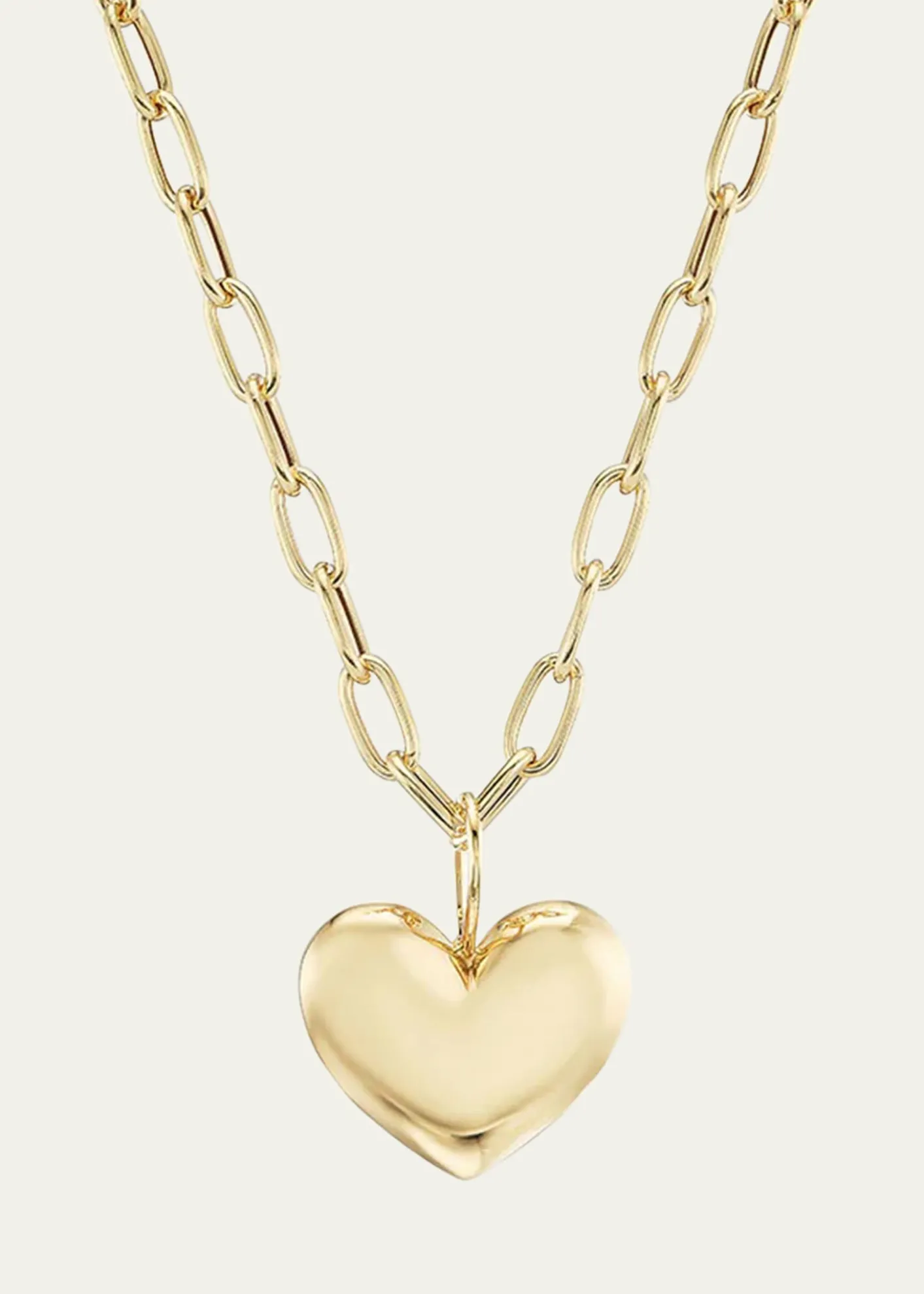 Brent Neale18K Yellow Gold Mini Puff Heart Pendant Necklace