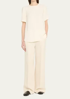 BrioniCamilla Wide Leg Silk Wool Trousers